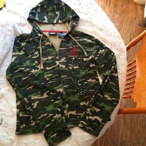 Harley Davidson lightweight zip up camo hoodie
